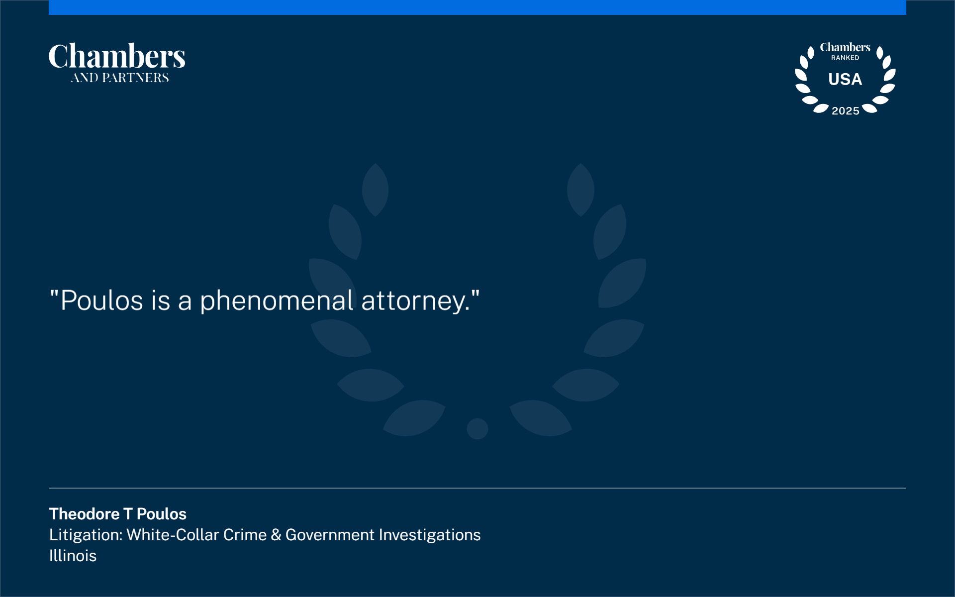 Mr. Poulos’s Chambers Quote